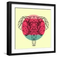 Elephant and Sunset-Lisa Kroll-Framed Premium Giclee Print