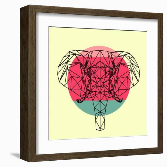 Elephant and Sunset-Lisa Kroll-Framed Art Print