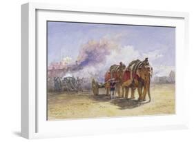 Elephant Battery, 1864-William 'Crimea' Simpson-Framed Giclee Print