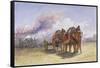 Elephant Battery, 1864-William 'Crimea' Simpson-Framed Stretched Canvas