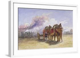 Elephant Battery, 1864-William 'Crimea' Simpson-Framed Giclee Print