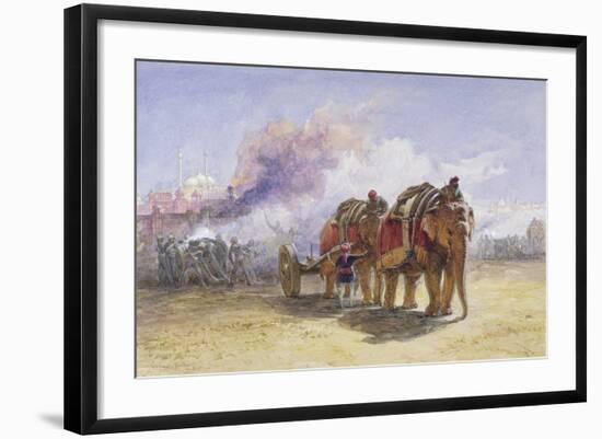 Elephant Battery, 1864-William 'Crimea' Simpson-Framed Giclee Print