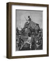 Elephant Battery at Action in Burma-null-Framed Giclee Print