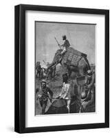 Elephant Battery at Action in Burma-null-Framed Giclee Print