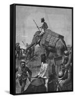 Elephant Battery at Action in Burma-null-Framed Stretched Canvas