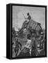 Elephant Battery at Action in Burma-null-Framed Stretched Canvas