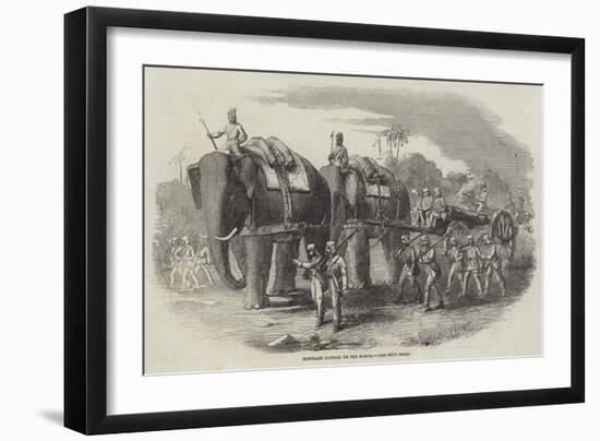 Elephant Battery on the March-null-Framed Giclee Print