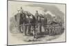 Elephant Battery on the March-null-Mounted Giclee Print