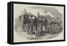 Elephant Battery on the March-null-Framed Stretched Canvas