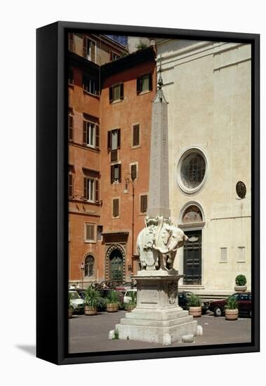 Elephant Bearing an Egyptian Obelisk, 1667-Giovanni Lorenzo Bernini-Framed Stretched Canvas