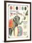 Elephant Beating Drum, Circus Painting Book-null-Framed Art Print