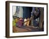 Elephant Benediction, Kamakshi Amman, Kanchipuram, Tamil Nadu, India, Asia-Tuul-Framed Photographic Print