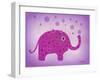 Elephant Blowing Bubbles-Sartoris ART-Framed Giclee Print