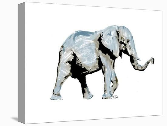 Elephant Blues-OnRei-Stretched Canvas