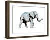 Elephant Blues-OnRei-Framed Art Print