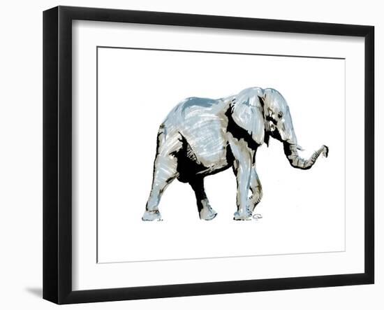 Elephant Blues-OnRei-Framed Art Print
