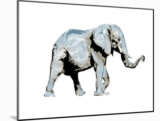 Elephant Blues-OnRei-Mounted Art Print