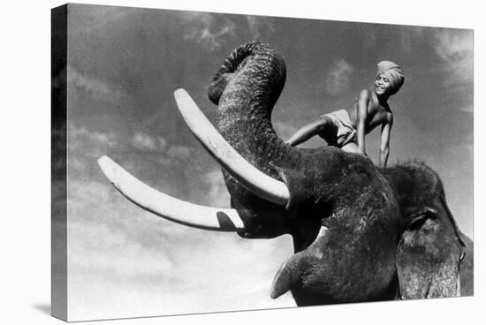 Elephant Boy, De Robertflaherty Et Zoltankorda Avec Sabu, 1937-null-Stretched Canvas