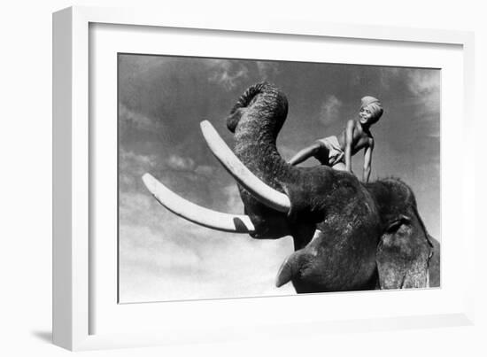 Elephant Boy, De Robertflaherty Et Zoltankorda Avec Sabu, 1937-null-Framed Photo