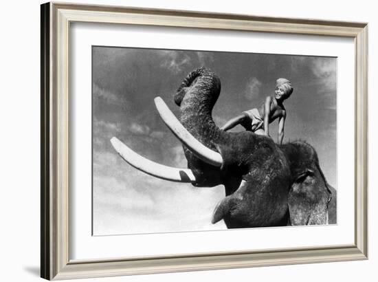 Elephant Boy, De Robertflaherty Et Zoltankorda Avec Sabu, 1937-null-Framed Photo