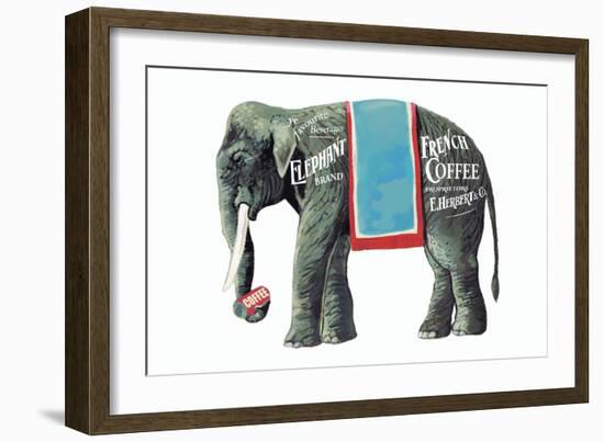 Elephant Brand French Coffee-null-Framed Art Print