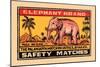 Elephant Brand-null-Mounted Art Print