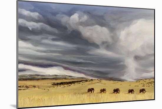 Elephant bulls at Lewa, 2014-Francesca Sanders-Mounted Giclee Print