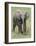 Elephant Calf Approach-Martin Fowkes-Framed Giclee Print