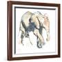 Elephant calf, Loisaba, 2017)-Mark Adlington-Framed Giclee Print