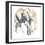 Elephant calf, Loisaba, 2017)-Mark Adlington-Framed Giclee Print