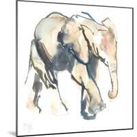 Elephant calf, Loisaba, 2017)-Mark Adlington-Mounted Giclee Print