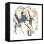 Elephant calf, Loisaba, 2017)-Mark Adlington-Framed Stretched Canvas