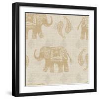 Elephant Caravan Patterns I-Daphne Brissonnet-Framed Art Print