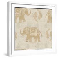 Elephant Caravan Patterns I-Daphne Brissonnet-Framed Art Print