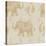 Elephant Caravan Patterns I-Daphne Brissonnet-Stretched Canvas