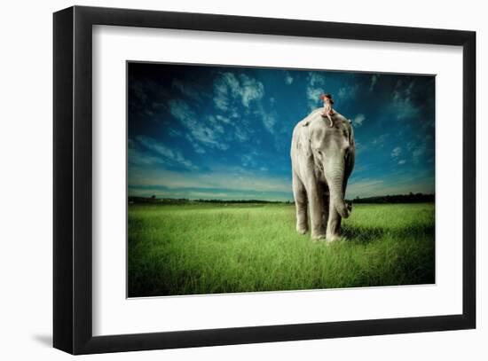 Elephant Carry Me-Jeff Madison-Framed Art Print