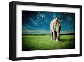 Elephant Carry Me-Jeff Madison-Framed Art Print