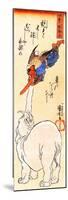 Elephant Catching a Flying Tengu-Kuniyoshi Utagawa-Mounted Giclee Print