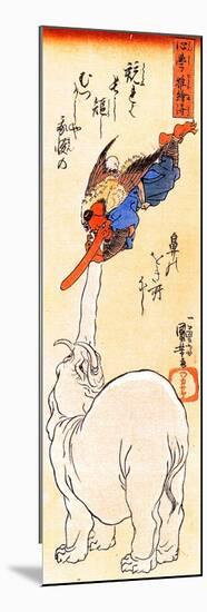 Elephant Catching a Flying Tengu-Kuniyoshi Utagawa-Mounted Giclee Print