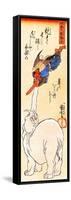 Elephant Catching a Flying Tengu-Kuniyoshi Utagawa-Framed Stretched Canvas