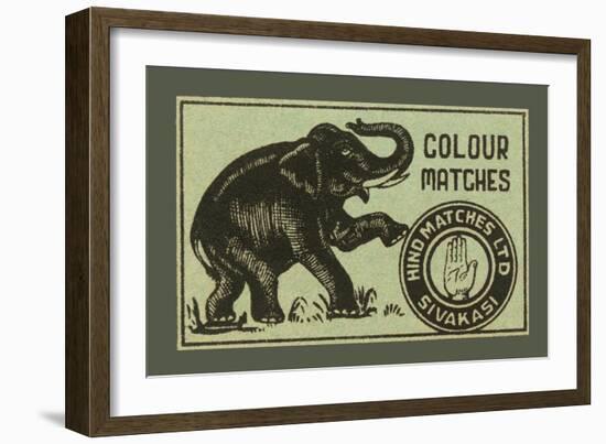 Elephant Colour Matches-null-Framed Art Print