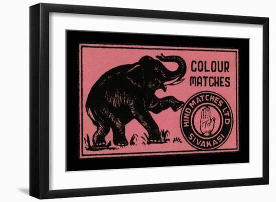 Elephant Colour Matches-null-Framed Art Print