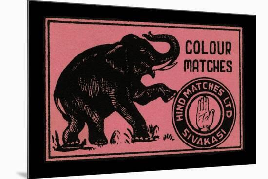 Elephant Colour Matches-null-Mounted Art Print