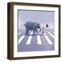 Elephant Crossing-Nancy Tillman-Framed Art Print