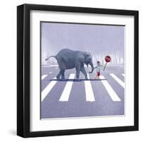 Elephant Crossing-Nancy Tillman-Framed Art Print