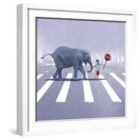 Elephant Crossing-Nancy Tillman-Framed Art Print