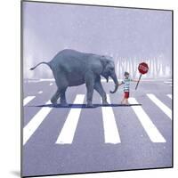 Elephant Crossing-Nancy Tillman-Mounted Art Print