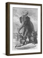 Elephant Crushing Victim's Head-null-Framed Giclee Print