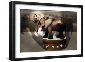 Elephant Dancer-Carrie Webster-Framed Giclee Print