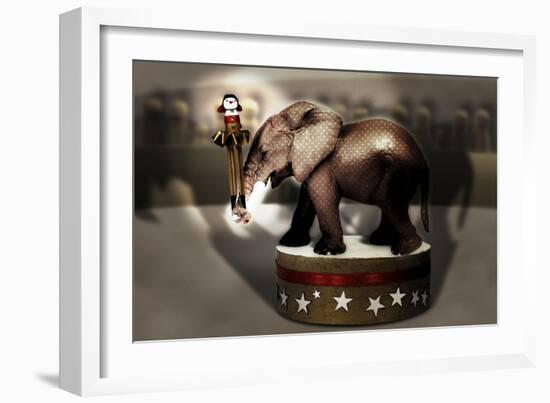 Elephant Dancer-Carrie Webster-Framed Giclee Print